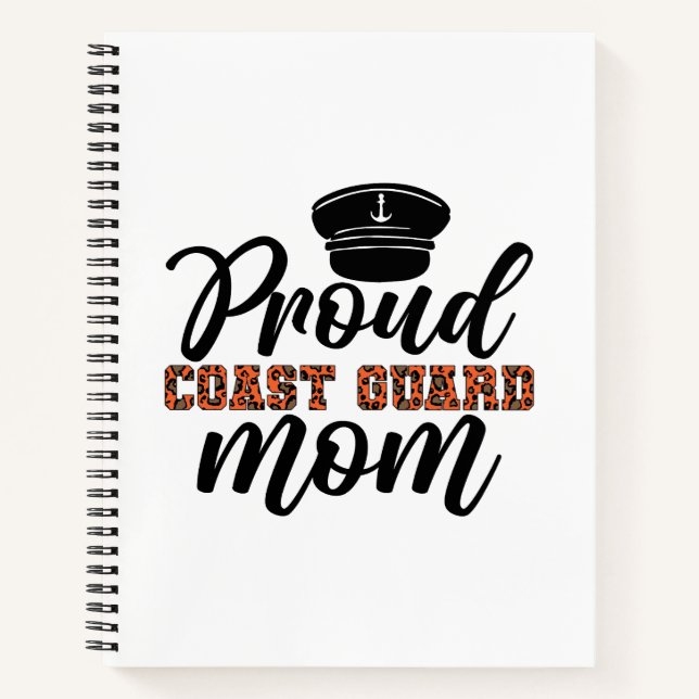 Cuaderno Orgullosa madre de guardacostas, amor por la guard (Anverso)