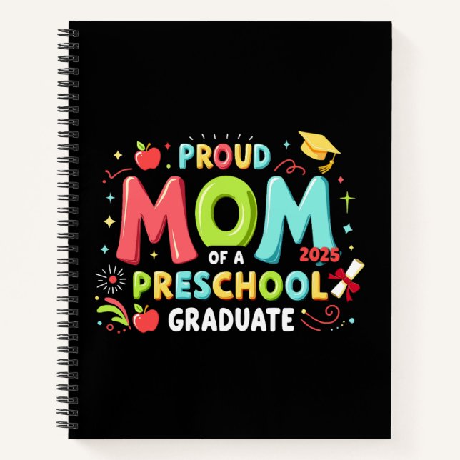 Cuaderno Orgullosa Mamá De Un Graduado De Preescolar (Anverso)