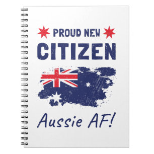 Cuaderno Orgullosa nueva ciudadana australiana, ceremonia d