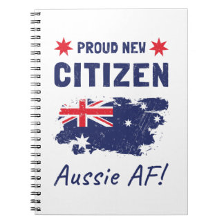 Cuaderno Orgullosa nueva ciudadana australiana, ceremonia d