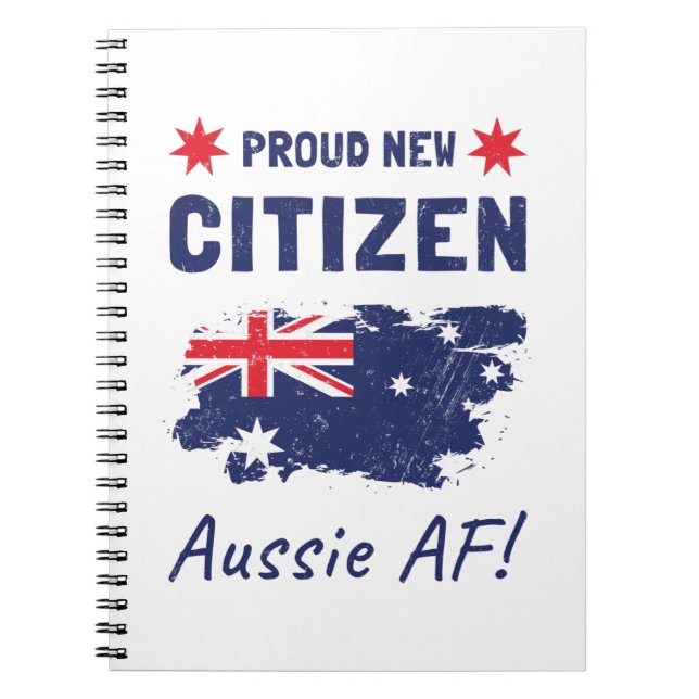 Cuaderno Orgullosa nueva ciudadana australiana, ceremonia d (Frente)