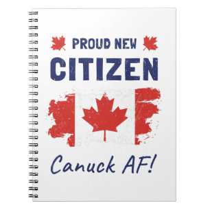 Cuaderno Orgullosa nueva ciudadana canadiense, ceremonia de