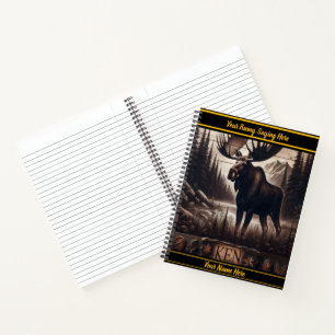 Cuaderno Orgulloso alce en un apacible desierto