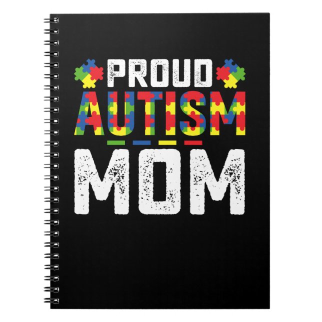 Cuaderno Orgulloso autismo mamá Conciencia Familia autista (Frente)