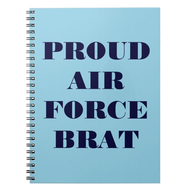 Cuaderno Orgulloso cachorro de la Fuerza Aérea (Frente)