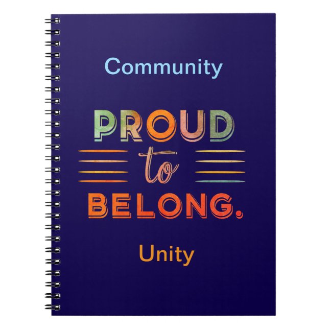 Cuaderno Orgulloso de Pertenecer - Inspirador diseño de dec (Frente)