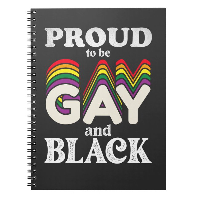 Cuaderno Orgulloso De Ser Gay Y Negro Orgullo LGBT (Frente)