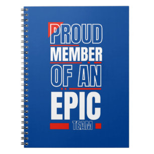 Cuaderno Orgulloso miembro de una oficina de trabajo de Epi