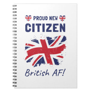 Cuaderno Orgulloso nuevo ciudadano británico, ceremonia de
