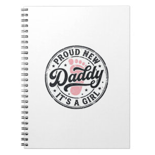 Cuaderno Orgulloso Nuevo Papá Es una Niña Revelación Vintag