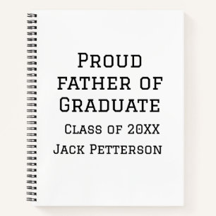 Cuaderno Orgulloso padre de la clase de graduados de 20XX a