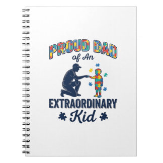 Cuaderno Orgulloso padre de un niño extraordinario Autismo 