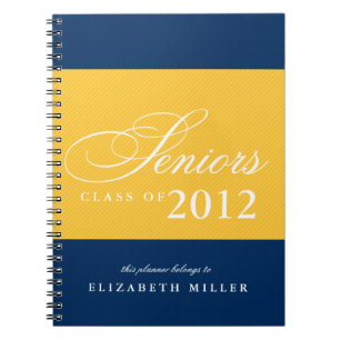 Cuaderno Orgullosos mayores clase de franjas amarillas azul