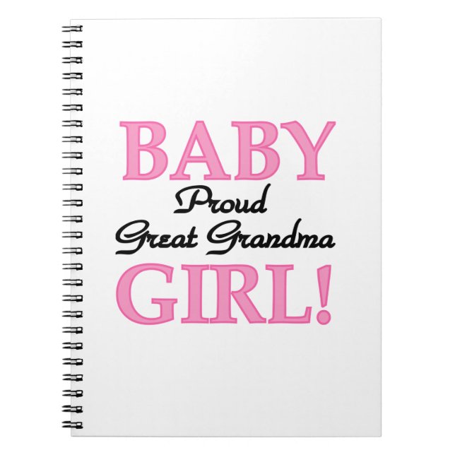 Cuaderno Orgullosos regalos de la Gran Abuela Niña (Frente)