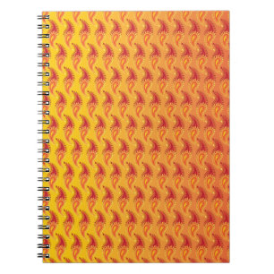 Cuaderno Oriental Orange Twin flame Persian Paisley Pattern