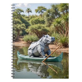 Cuaderno Origami Hippo On a Canoe
