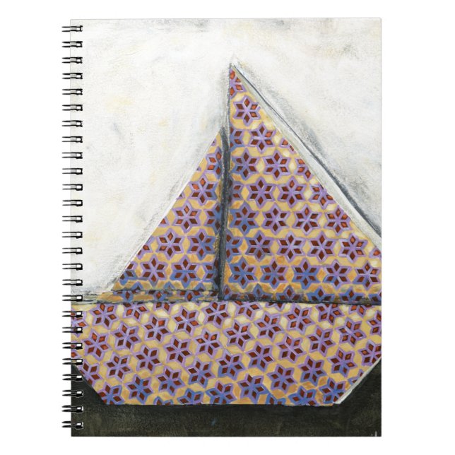 Cuaderno Origami Sailboat en papel de diseño estrella (Frente)