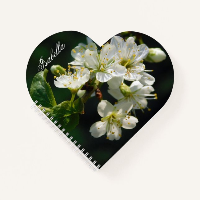 Cuaderno Original Plum Art Heart Personalized Notebook (Anverso)