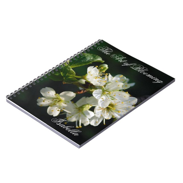 Cuaderno Original White Plum Blossom Art Spiral Notebook (Lado Izquierdo)