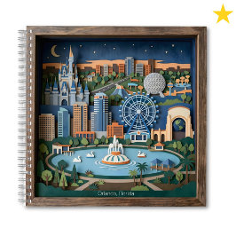 Cuaderno Orlando Florida America Layered Paper Art Diorama