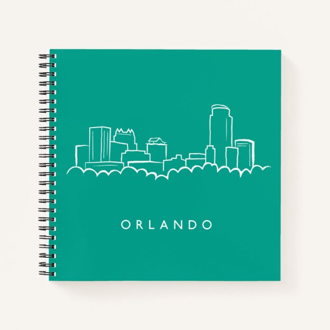 Cuaderno Orlando Florida Skyline (Anverso)