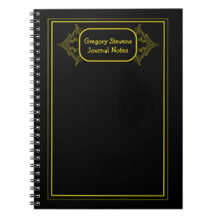 Cuaderno Ornamental dorado enmarcado