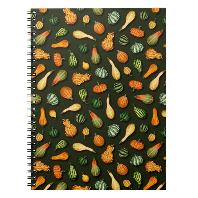 Cuaderno Ornamentales para otoño, otoño, día de gracias (Frente)