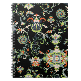 Cuaderno Ornamento árabe floral: tradicional sin carátulas