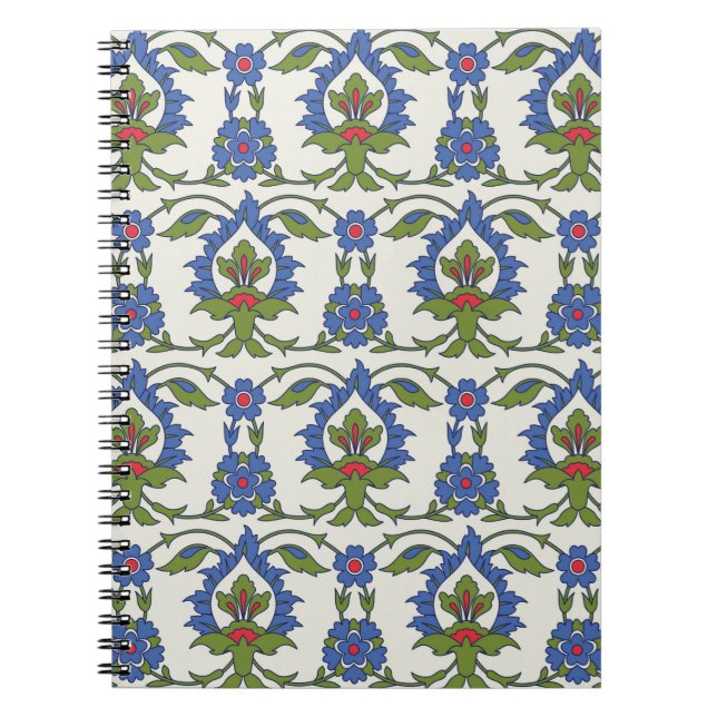 Cuaderno Ornamento árabe tradicional sin fisuras. Turco, Iz (Frente)