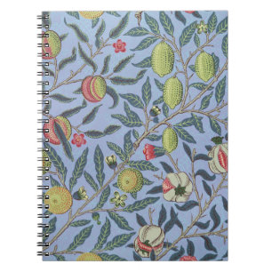 Cuaderno Ornamento azul granado William Morris Fruit