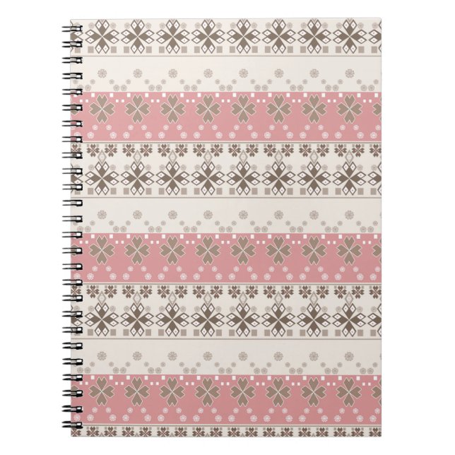 Cuaderno Ornamento beige rosa (Frente)