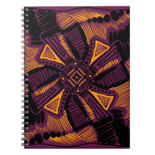 Cuaderno Ornamento cuadrado universal brillante. Líneas, pu