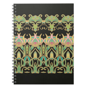 Cuaderno Ornamento de arte sin igual de estilo Art Nouveau