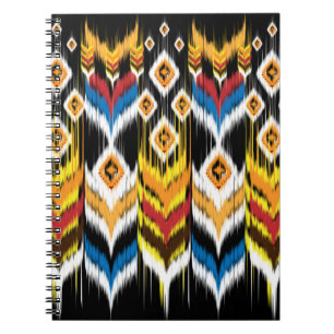 Cuaderno Ornamento de folclore geométrico Ikat. Etnia trib