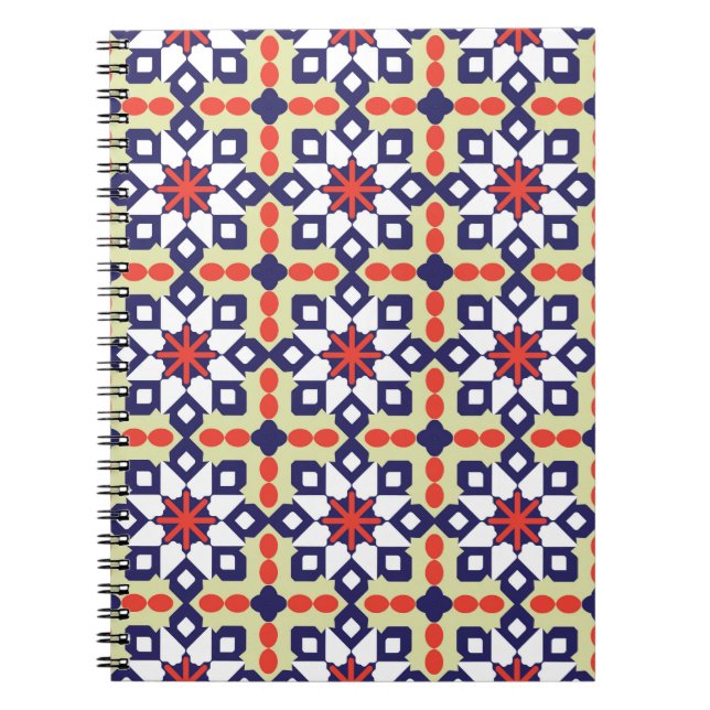 Cuaderno Ornamento de patrón clásico,Patrón geométrico sin  (Frente)
