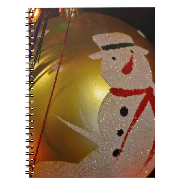 Cuaderno Ornamento de Snowman espumoso (Frente)