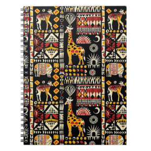Cuaderno Ornamento étnico africano tradicional, patrón trib