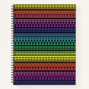 Cuaderno Ornamento étnico, arcoiris