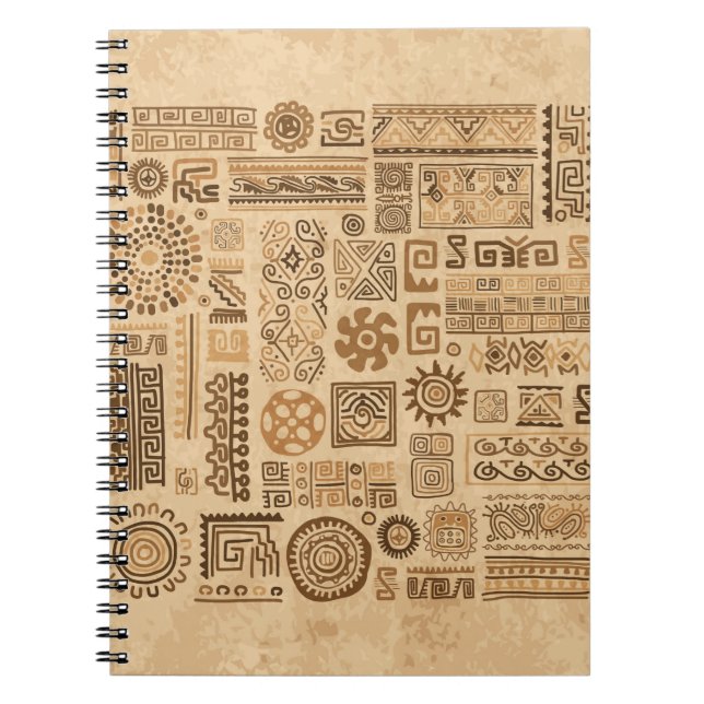 Cuaderno Ornamento étnico hecho a mano (Frente)
