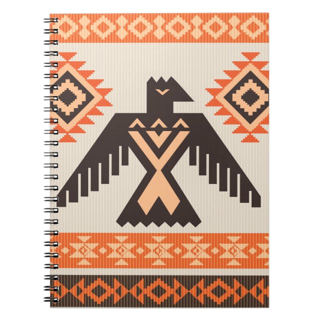 Cuaderno Ornamento étnico tribal con águila (Frente)