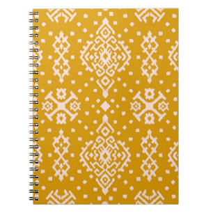 Cuaderno Ornamento folclórico de Ikat - textura étnica.