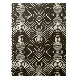 Cuaderno Ornamento incomparable de estilo Art Deco. Geomet