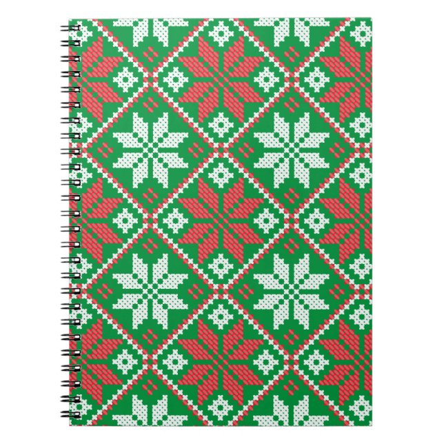 Cuaderno Ornamento navideño de Feliz (Frente)