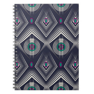 Cuaderno Ornamento original sin foco. Estilo geométrico