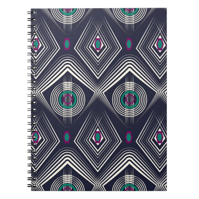 Cuaderno Ornamento original sin foco. Estilo geométrico (Frente)