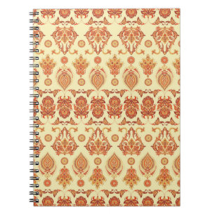 Cuaderno Ornamento vintage folclórico de Batik. Ensayo flor