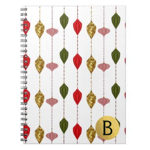 Cuaderno Ornamentos de Glam Moderno Vintage para navidades