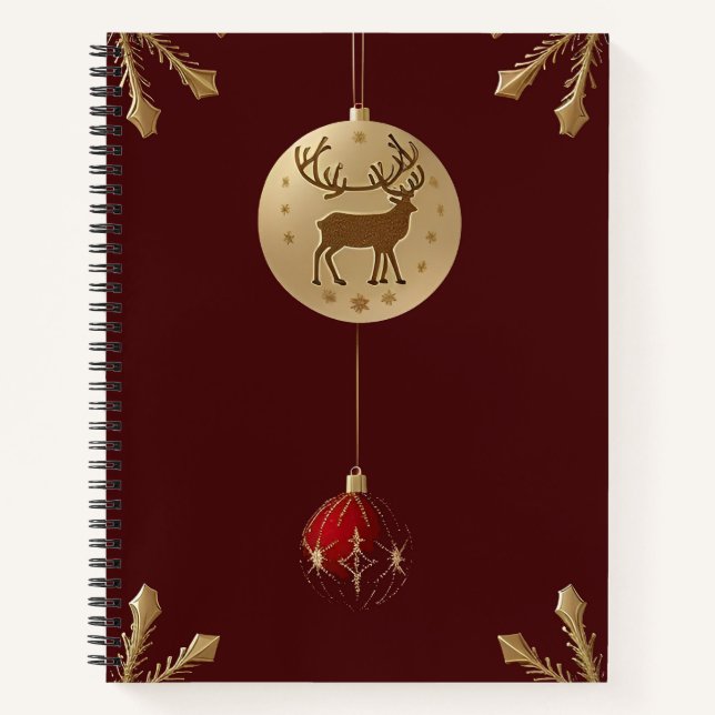 Cuaderno Ornamentos de Navidad Elegantes (Anverso)