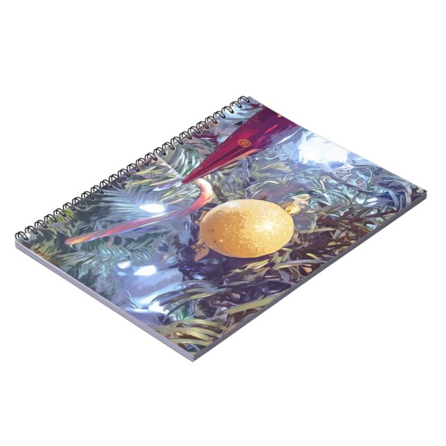 Cuaderno Ornamentos feriados de invierno (Lado Izquierdo)