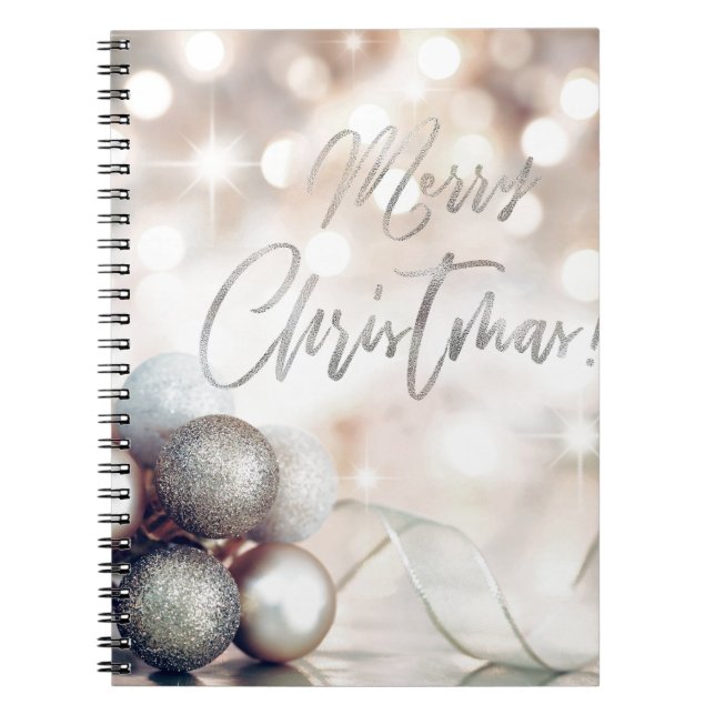 Cuaderno Ornamentos navideños de Feliz (Frente)